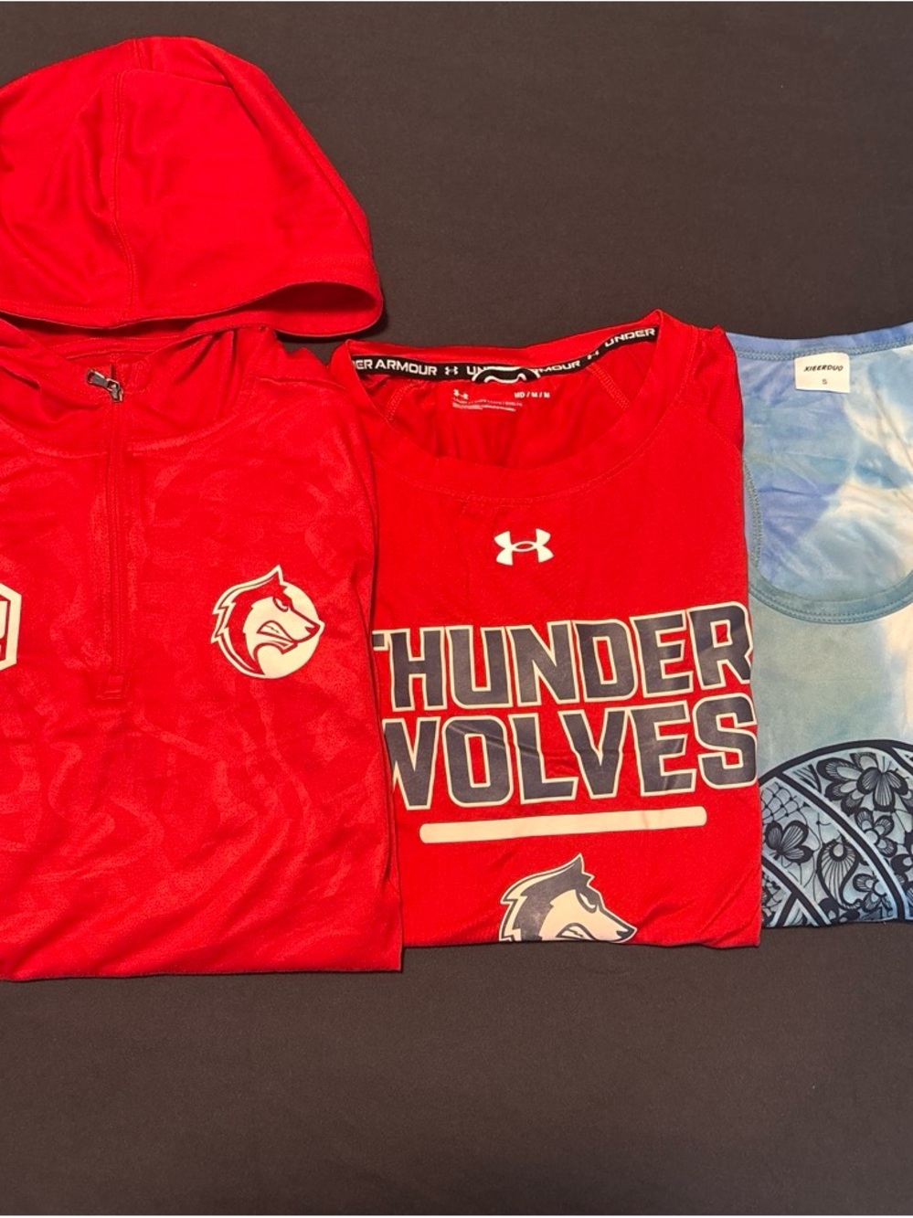 Under Armour NCAA Red Thunder Wolves Hoodie & Tee Set 3 for $20